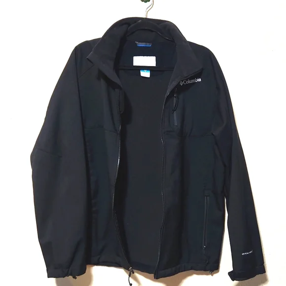 Columbia Omni Shield Black Soft-Shell Zip Up Jacket Men's Large